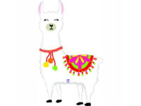 Foil balloon «LAMA», multicolor