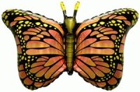 Foil balloon «Butterfly», orange