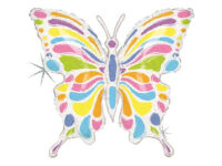 Foil balloon «BUTTERFLY», pastel