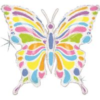 Foil balloon «BUTTERFLY», pastel