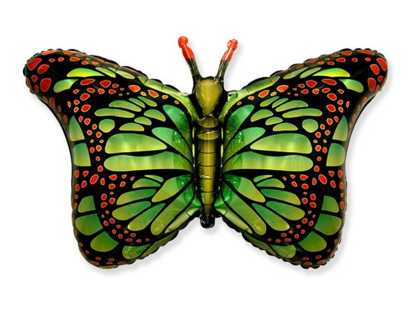 Foil balloon «Butterfly», green