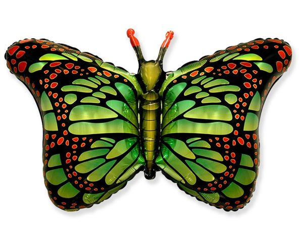 Foil balloon «Butterfly», green