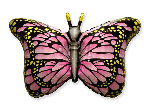 Foil balloon «Butterfly», pink
