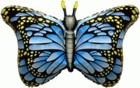Foil balloon «Butterfly», blue