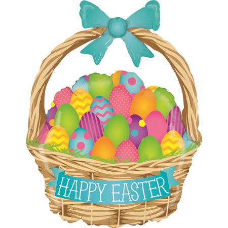 Foil balloon easter basket «HAPPY EASTER»
