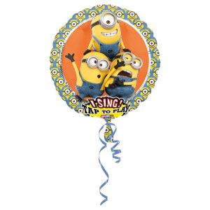 «Happy birthday», balloons, round, holographic
