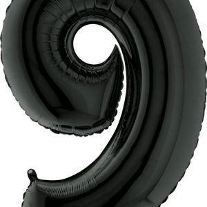 Фольгированный шар "ЦИФРА 9" чёрный