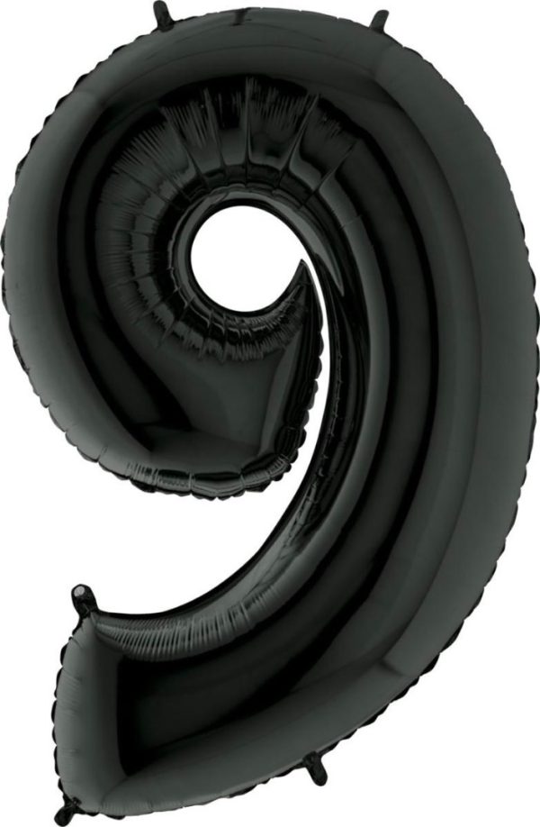NUMBER-9-MUST-2 Foil balloon "NUMBER 9" black