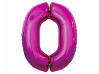 Number-0-fuksia-FG-C85R0 Fooliumist õhupall "NUMBER 0" fuksia