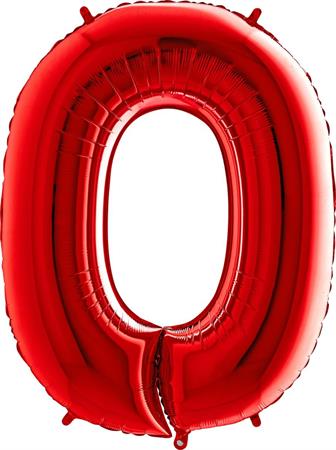 Number-0-punane-GR-080R-P Foil balloon "NUMBER 0" red
