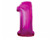 Foil balloon "NUMBER 1" fuchsia