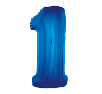 Fooliumist õhupall "NUMBER 1" sinine