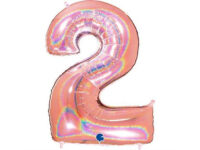 Number «2» rose gold
