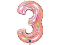 Number «3» rose gold