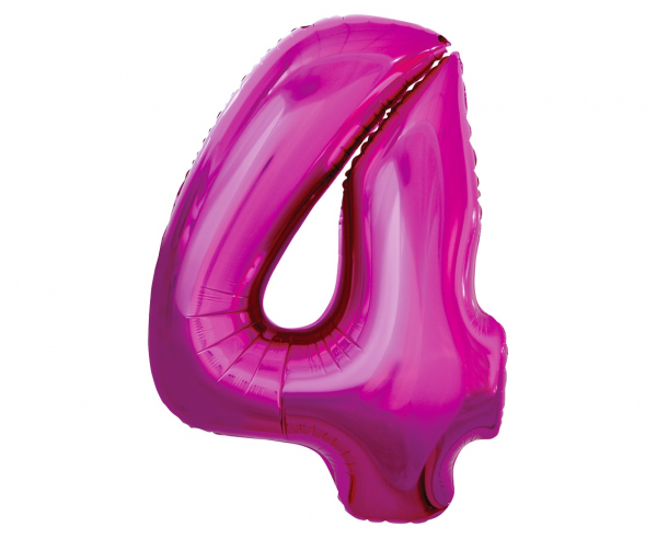 Number-4-fuksia-FG-C85R4 Foil balloon "NUMBER 4" fuchsia