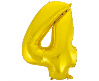 Foil balloon "NUMBER 4" gold