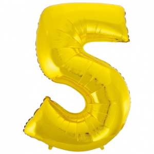 Foil balloon "NUMBER 1" blue, with crown