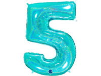 Number-5-tiffany-GR-775GHTI-P Фольгированный шар "ЦИФРА 5" тиффани блестящий