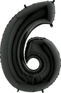 Fooliumist õhupall "NUMBER 6" must
