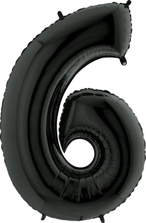 Fooliumist õhupall "NUMBER 6" must