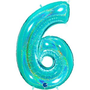 Fooliumist õhupall "NUMBER 4" punane
