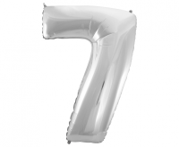 Fooliumist õhupall "NUMBER 7" hõbe
