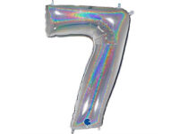 Number-7-hobedane-GR-697GHS-P Фольгированный шар "ЦИФРА 7" серебро блестящий