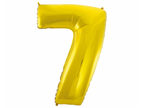 Number-7kuldne-FG-C85Z7 Foil balloon "NUMBER 7" gold