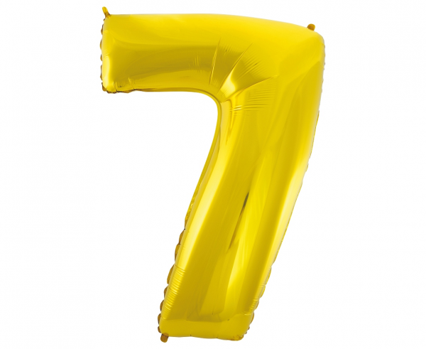 Foil balloon "NUMBER 7" gold