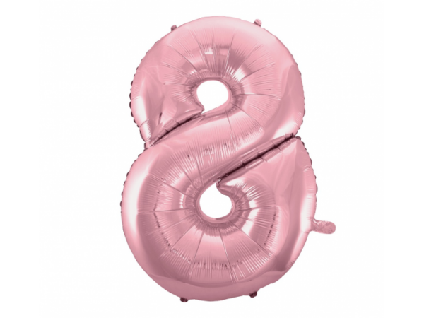 Number-8-heleroosa-BC-HRO8 Foil balloon "NUMBER 8" light pink