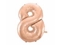 Foil balloon "NUMBER 8" pink-gold