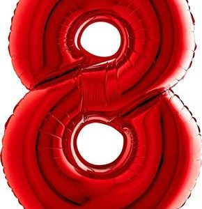 Number-8-punane-GR-088R-P Candle number «4», silver