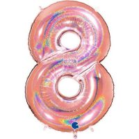 Number «8» roosa-kuldne