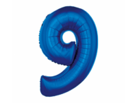 Foil balloon "NUMBER 9" dark blue
