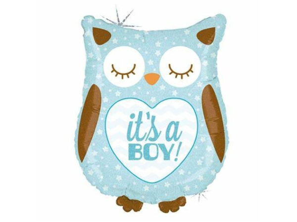 Фольгированный шар cова «IT'S A BOY», голографический