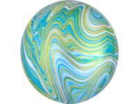 Pall-marmor-roheline-valge-kuld-4139301 Foil balloon «Balloon» marble - green, white, golden