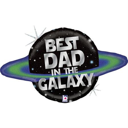 Planeet-Best-dad-in-the-galaxy-holograafiline-GR-35942GH-P Фольгированный шар планета «BEST DAD IN THE GALAXY», голографическая