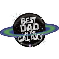 Fooliumist õhupall planeet «BEST DAD IN THE GALAXY» holograafiline