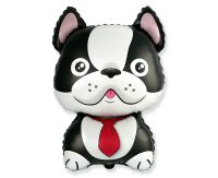 Foil balloon «FRENCH BULLDOG», black