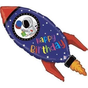 Rakett-Happy-birthday-sinine-GR-35969-P Candle number «1», silver