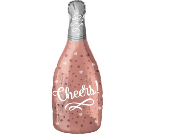 Shampuse-pudel-Cheers-roosakuldne-4048401 Foil balloon champagne bottle «Cheers!» pink & golden