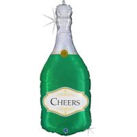 Shampuse-pudel-roheline-GR-72028GH-P Фольгированный шар «БУТЫЛКА ШАМПАНСКОГО», зеленая