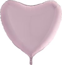 Süda, pastelne roosa metallik, 91cm
