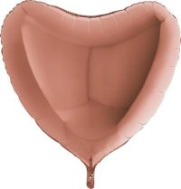 Heart, rose gold metallic, 91cm