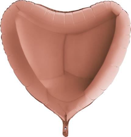 Heart, rose gold metallic, 91cm