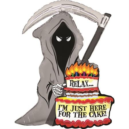 Death with cake "Relax... I'm Just here for the Cake"