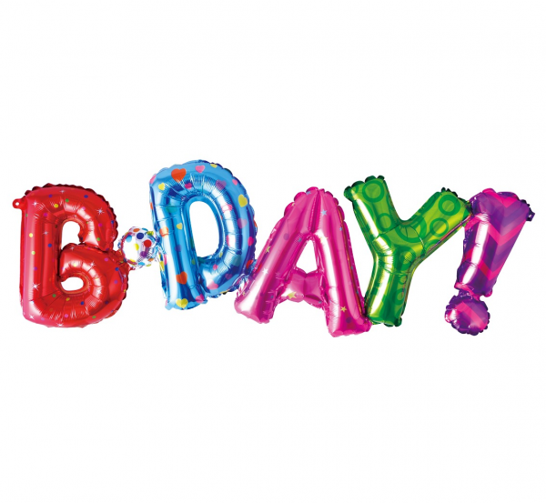 Надпись «B-DAY!» с воздухом