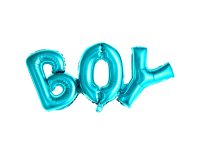 Фольгированные буквы-надпись «BOY», голубой
