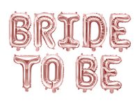 Foil letter balloon "BRIDE TO BE" pink-gold