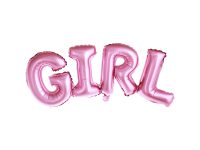 Foil balloon letters «GIRL», pink